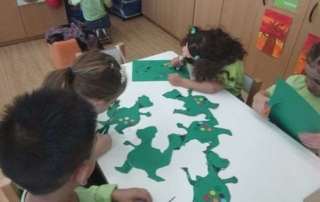 “Dinosaur, Dinosaur turn around! Dinosaur, Dinosaur stomp the ground!”