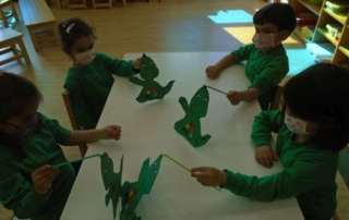 “Dinosaur, Dinosaur turn around! Dinosaur, Dinosaur stomp the ground!”