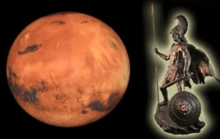 Άρης, ο θεός του πολέμου, και ο Κόκκινος πλανήτης