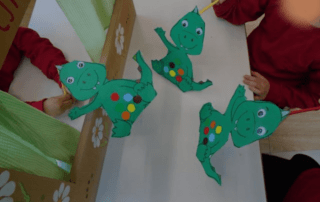 “Dinosaur, Dinosaur turn around! Dinosaur, Dinosaur stomp the ground!”
