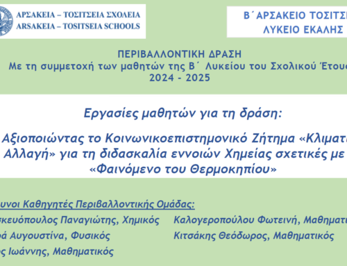 Δράση για την κατανόηση τού φαινομένου τού θερμοκηπίου