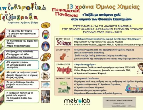 Σενάρια πειραματικής φαντασίας. 13 Χρόνια Όμιλος Χημείας!