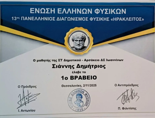 Πρωτιά στον Διαγωνισμό Φυσικής «Ηράκλειτος»
